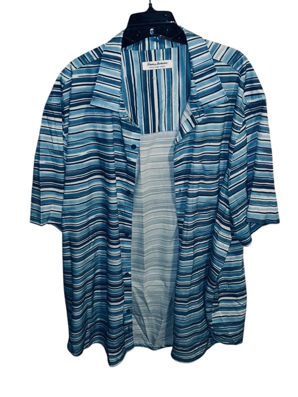 Tommy Bahama Blue Multi-Stripe Camp Shirt size XXXLarge - Picture 4 of 8